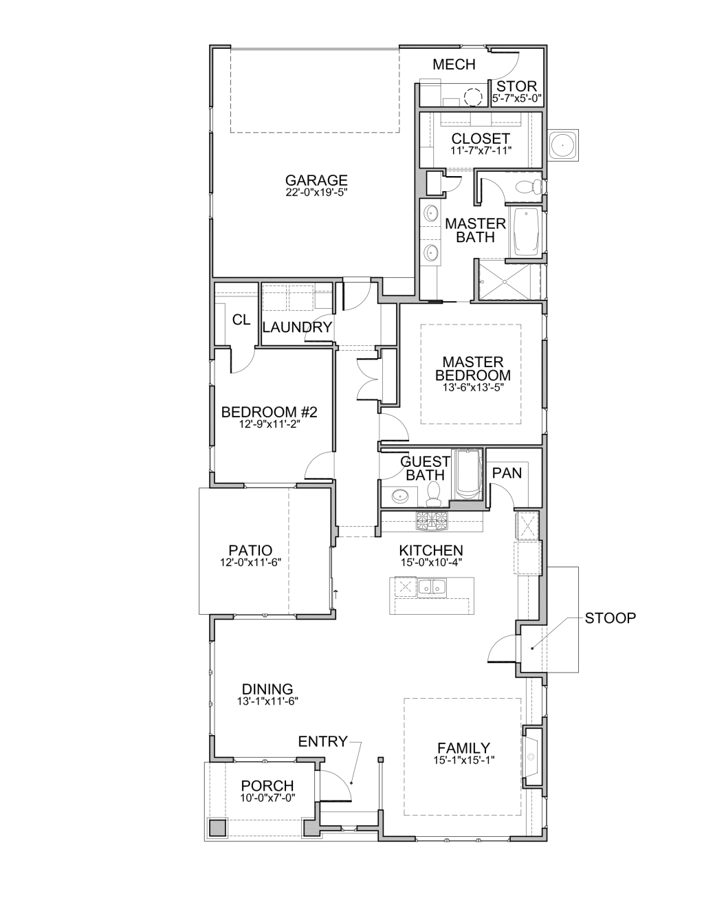 Autumn Sun - Single Story House Plans in Meridian ID