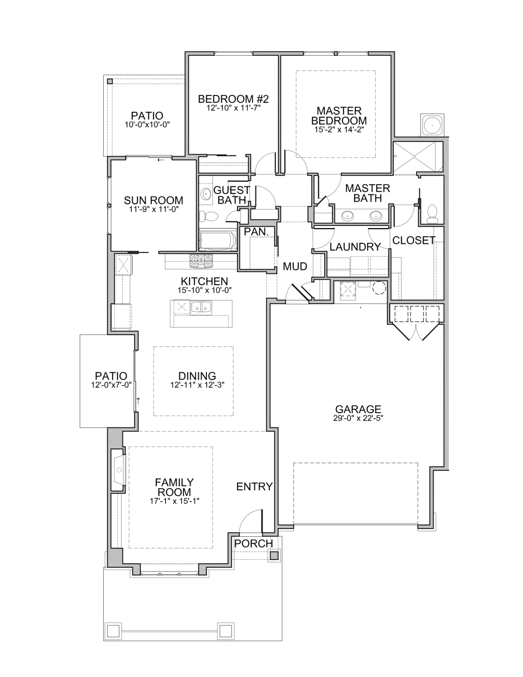 Dublin Bay - Single Story House Plans in Meridian ID