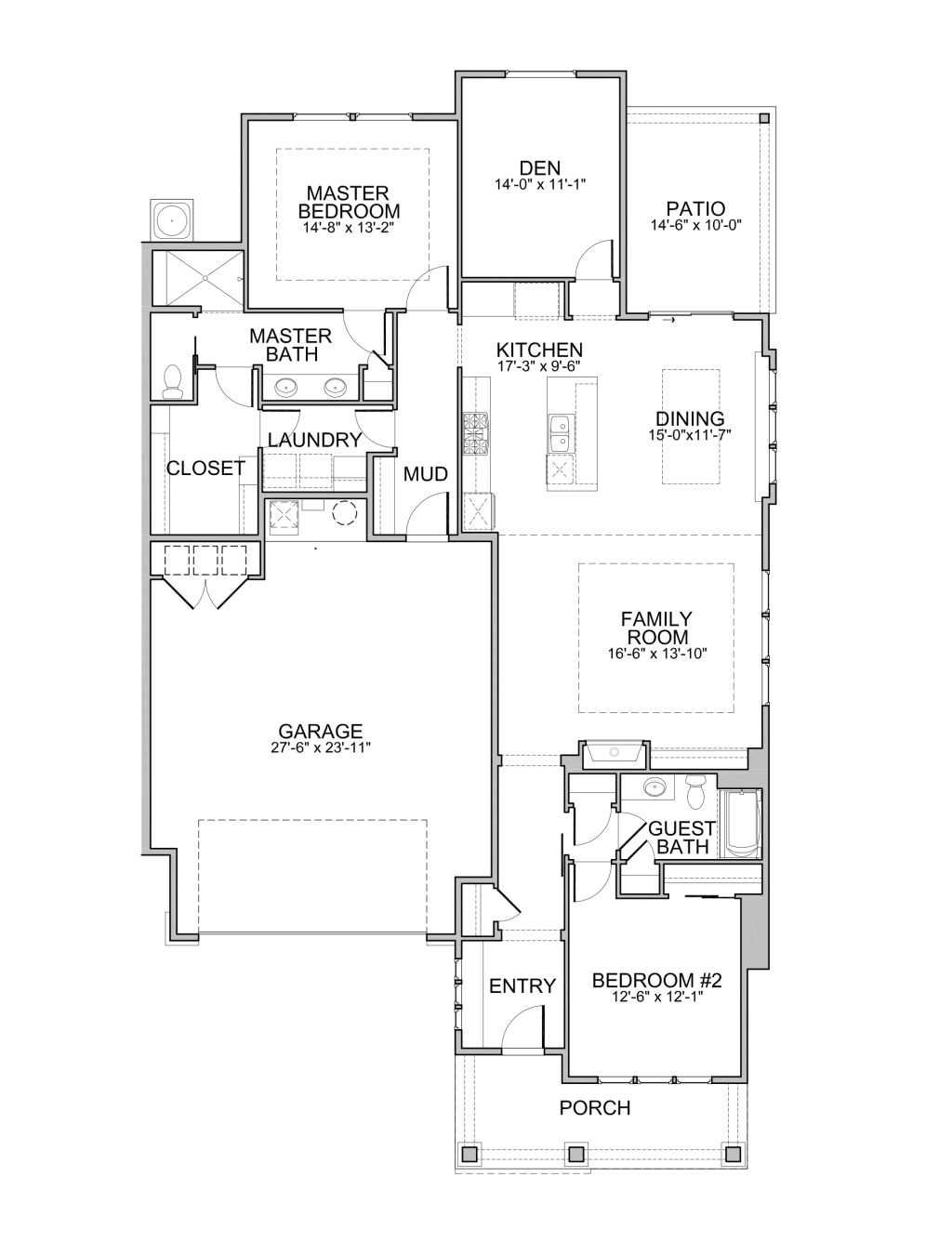 Dublin Bay - Single Story House Plans in Meridian ID