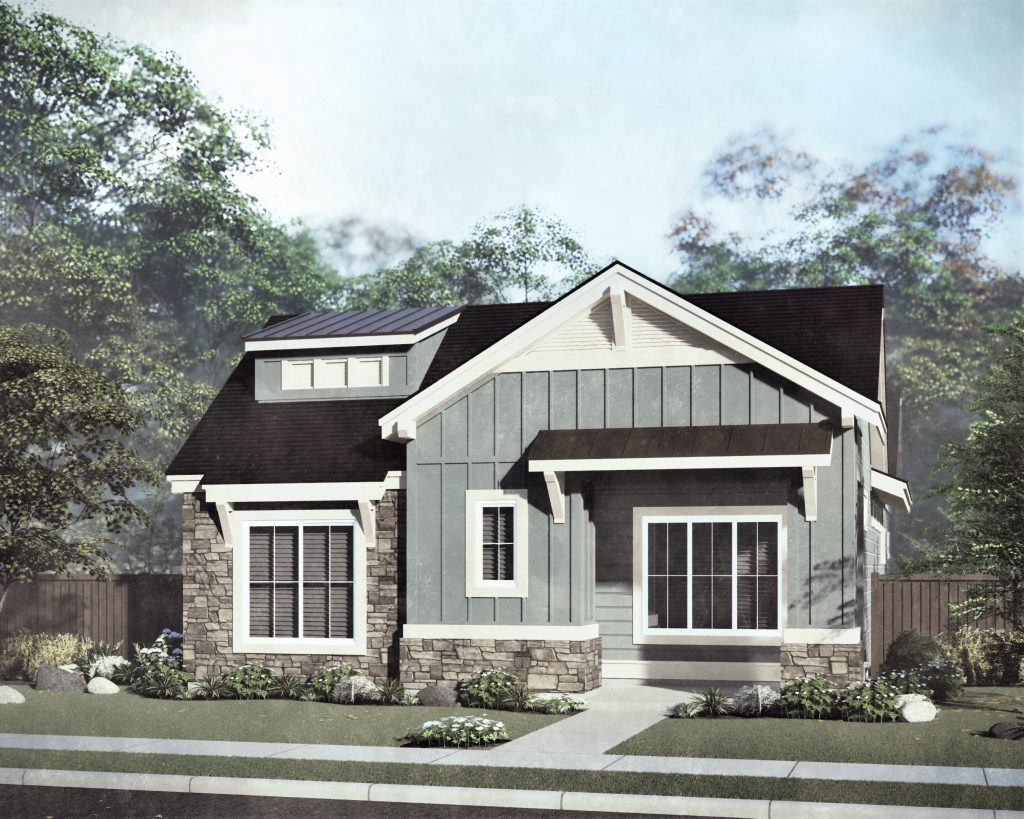 Minnie Belle Elv B - Single Story House Plans in Meridian ID