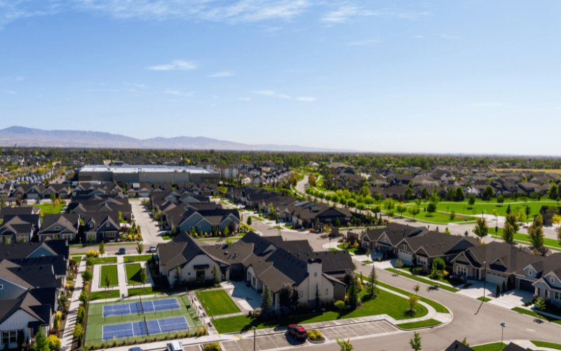 Aerial of the Cadence at Bainbridge community