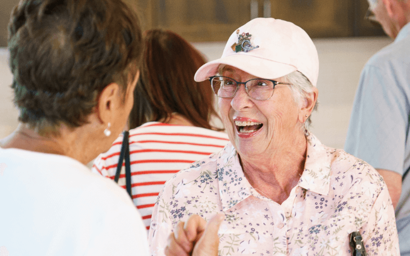Cadence residents chatting